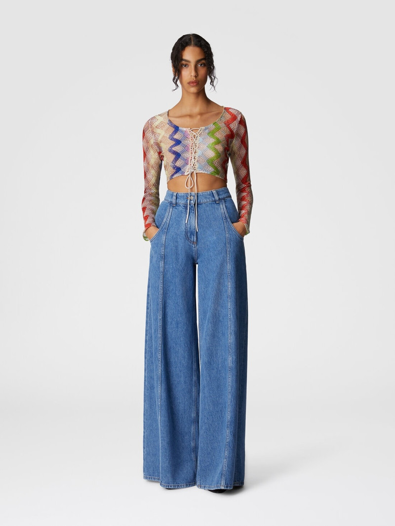 Missoni Long sleeve crop top with front tie outlook