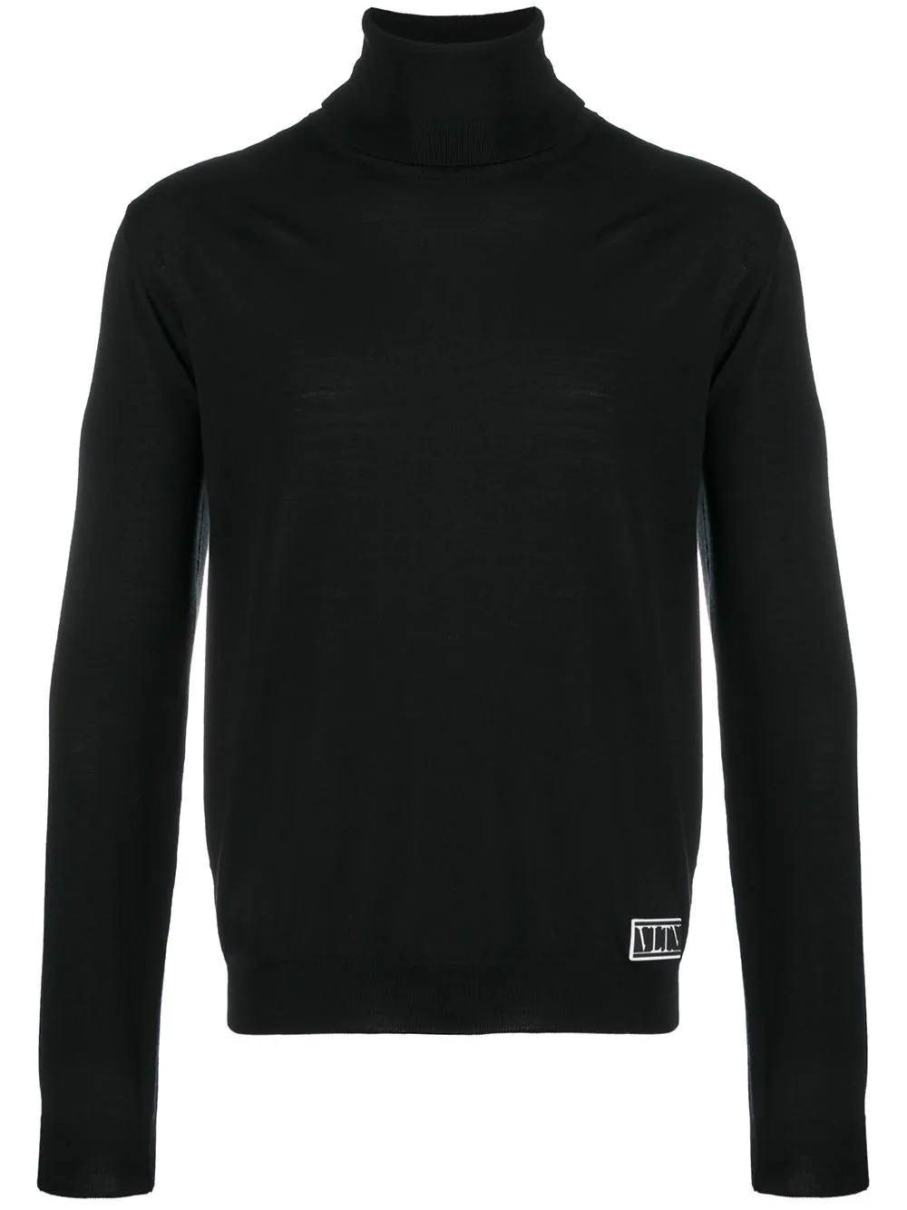 logo-patch roll-neck jumper - 1