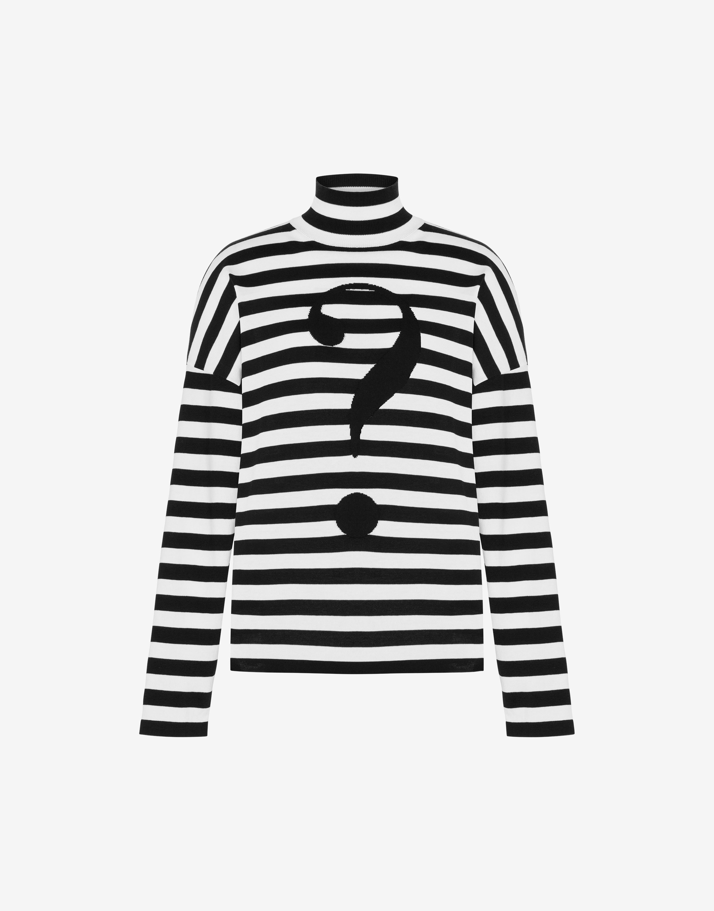 HOUSE SYMBOLS !? STRIPED TURTLE-NECK SWEATER - 1