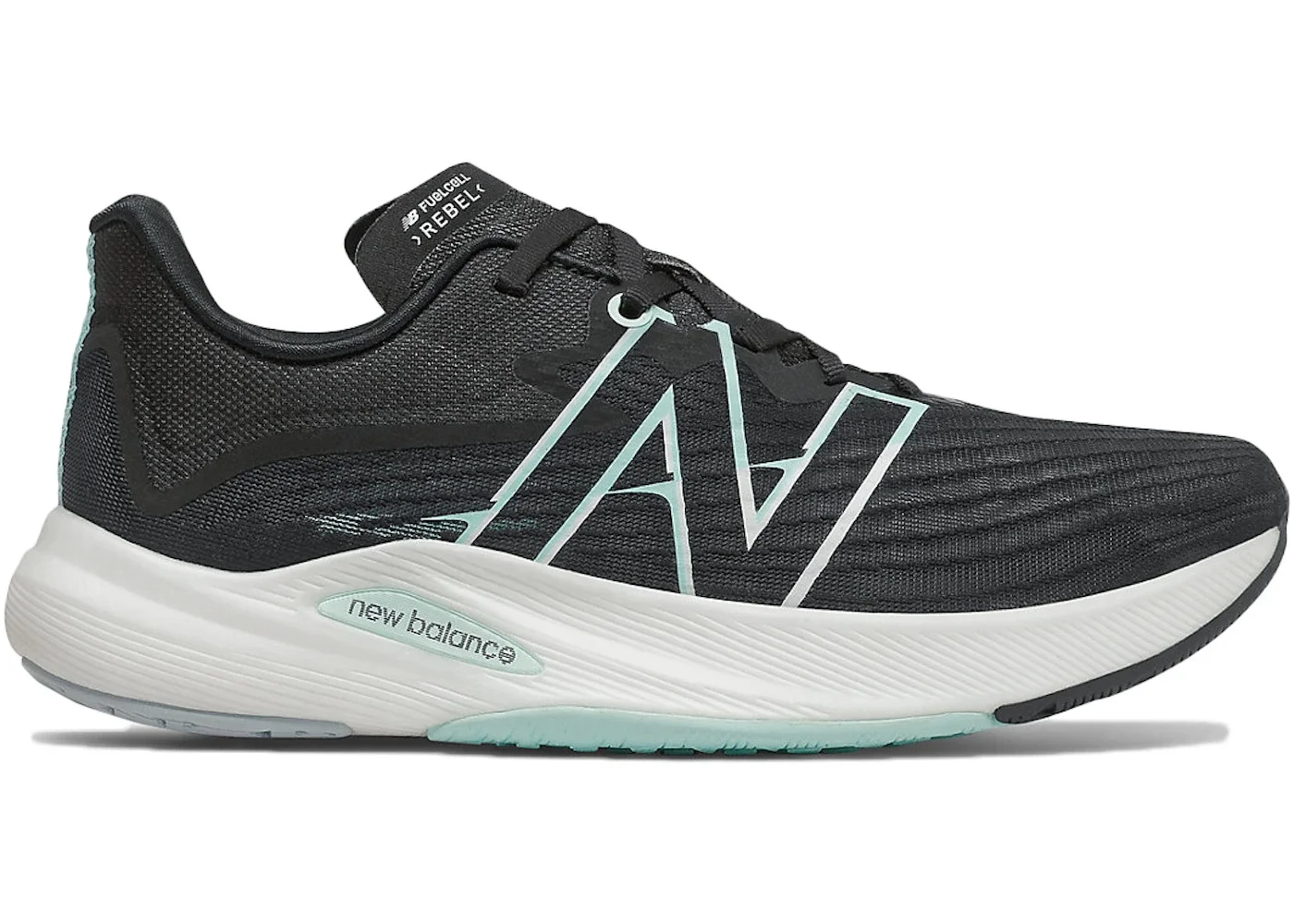 New Balance FuelCell Rebel v2 Black White Mint (Women's) - 1