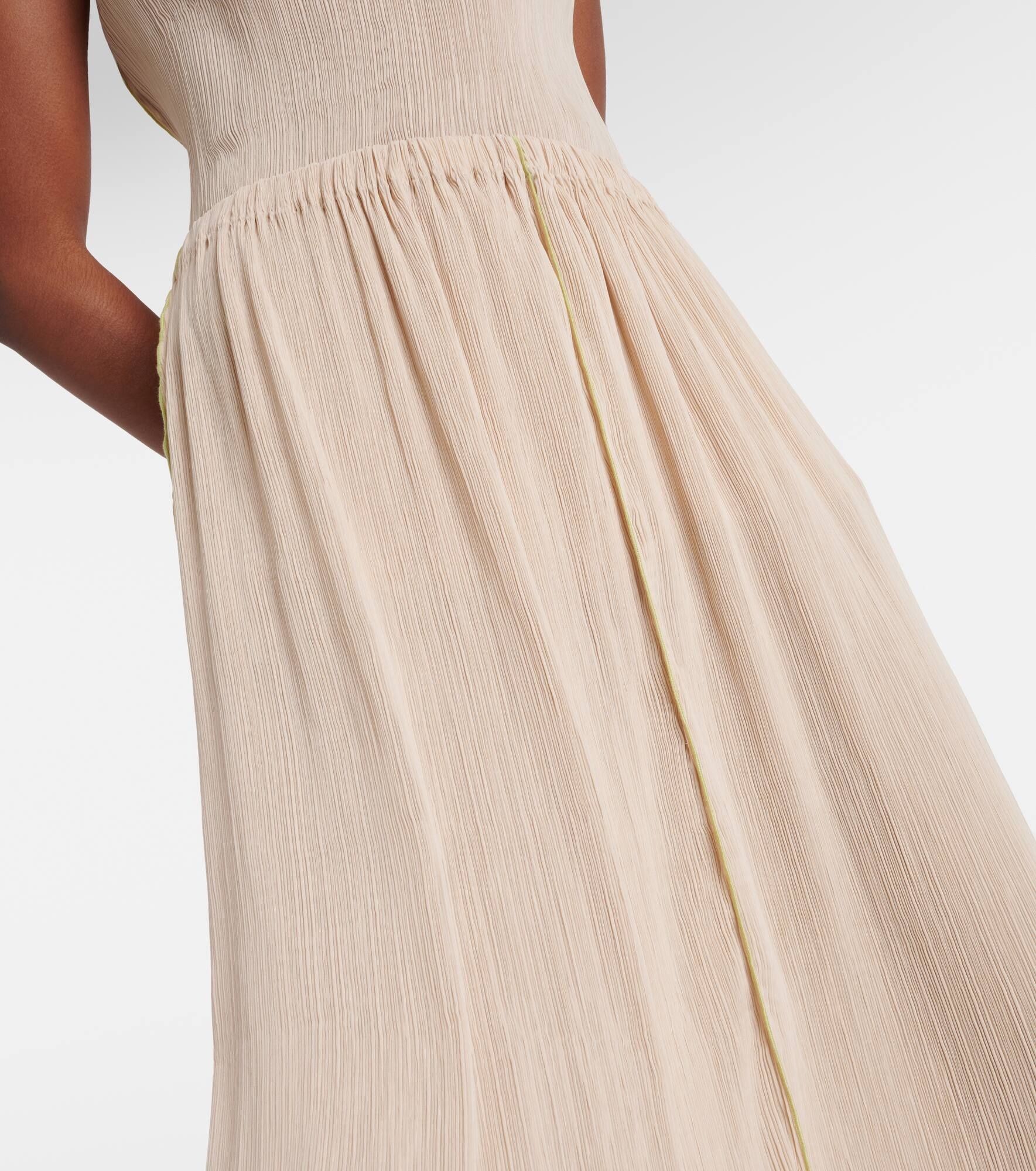 Plissé high-rise maxi skirt - 4