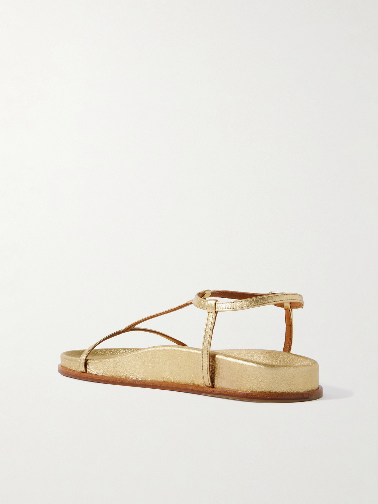 Aya Metallic Leather Sandals - 3