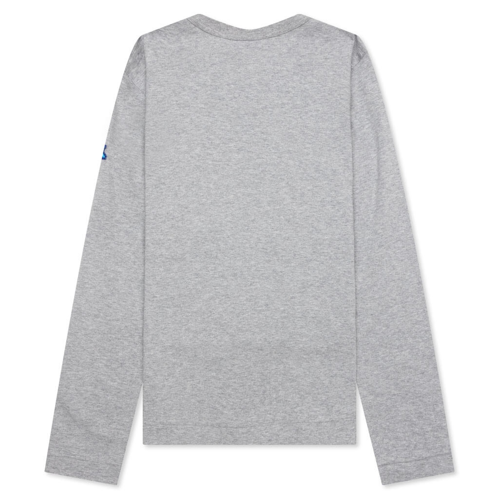 COMME DES GARCONS PLAY X THE ARTIST INVADER WOMEN'S L/S TEE - GREY - 2