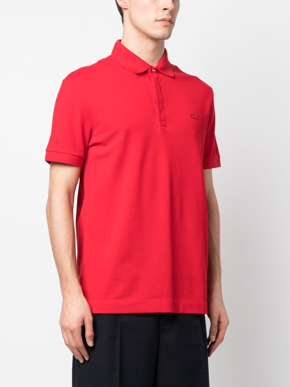 logo-patch cotton polo shirt - 3