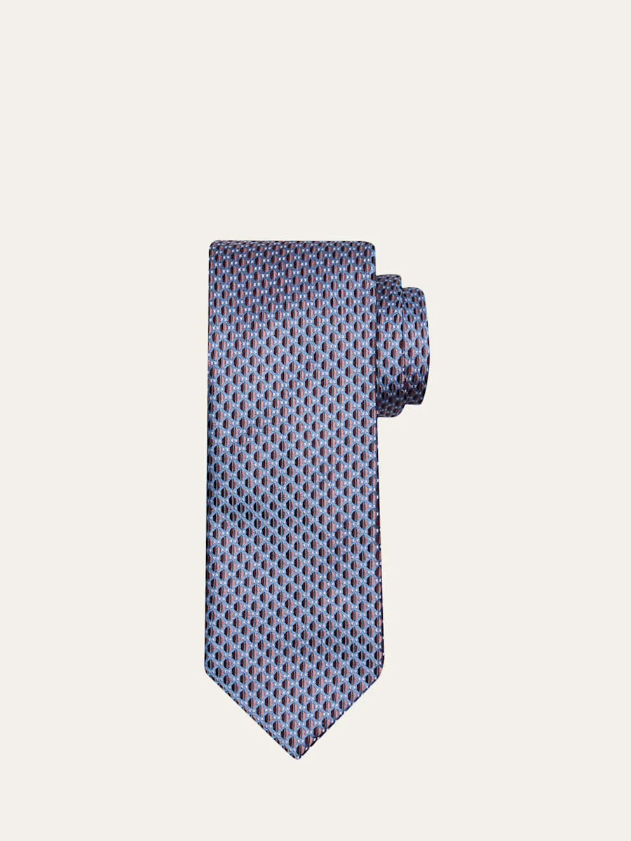 Men's Micro-Jacquard Silk Tie - 1