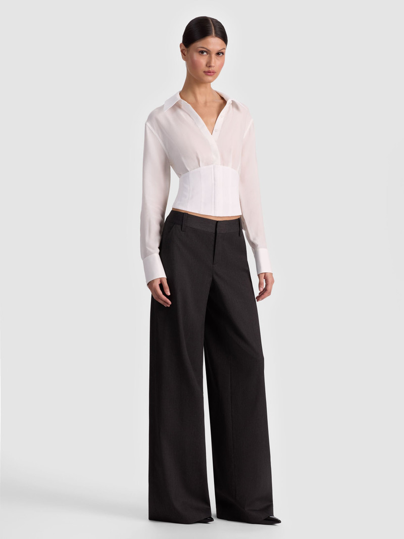 EDIE SEAMED CORSET BUTTON DOWN 1
