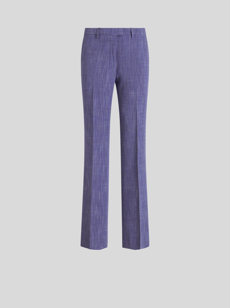 SLUB FABRIC TROUSERS - 1