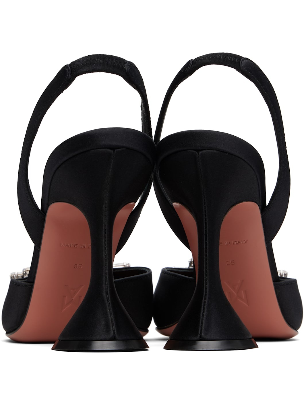 Black Begum Sling Heels - 2