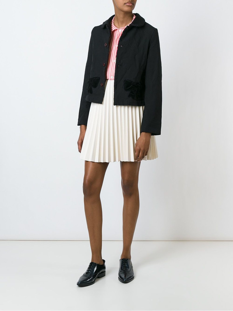 Comme des Garçons GIRL velvet ribbon appliqué jacket outlook