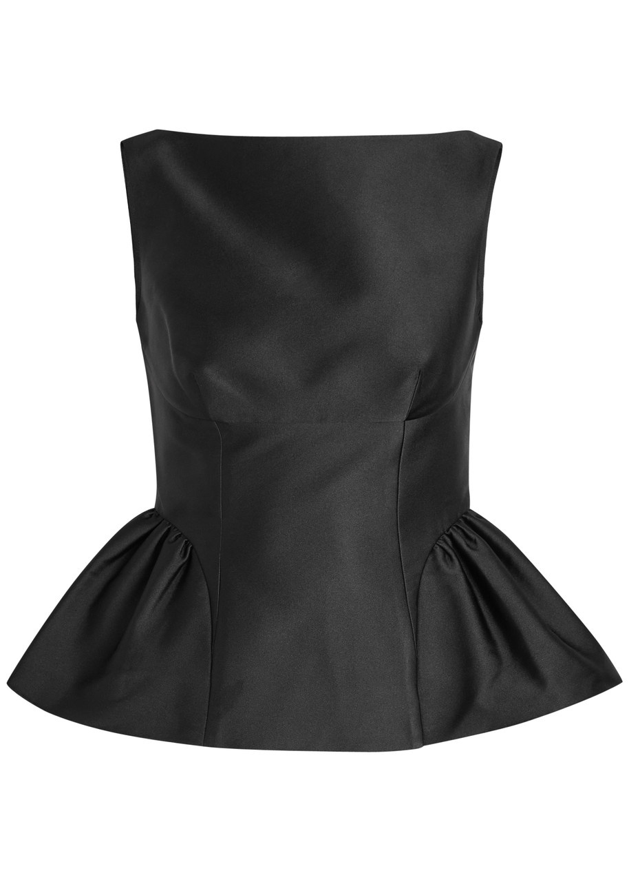 Roland Mouret Gathered Taffeta top - 1