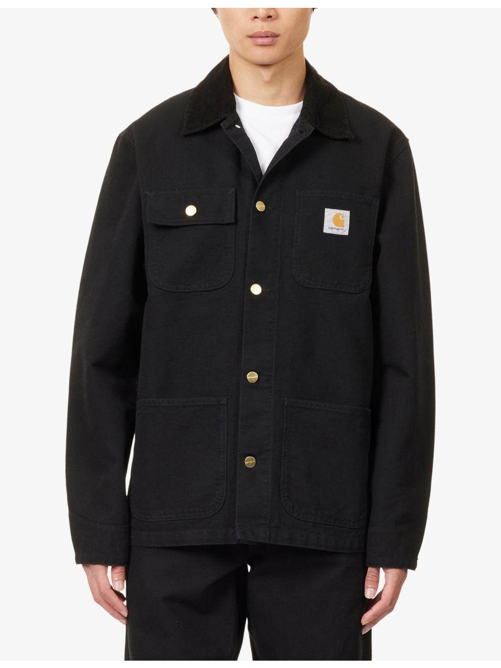 Michigan Patch-Pocket Loose-Fit Denim Coat - 3