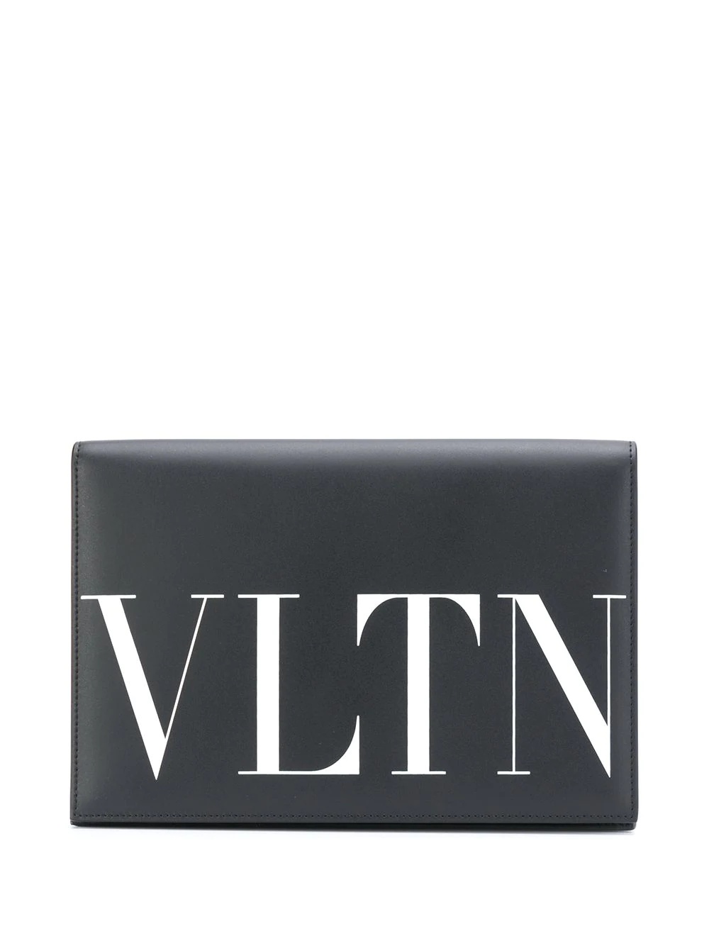 VLTN-print leather clutch - 1