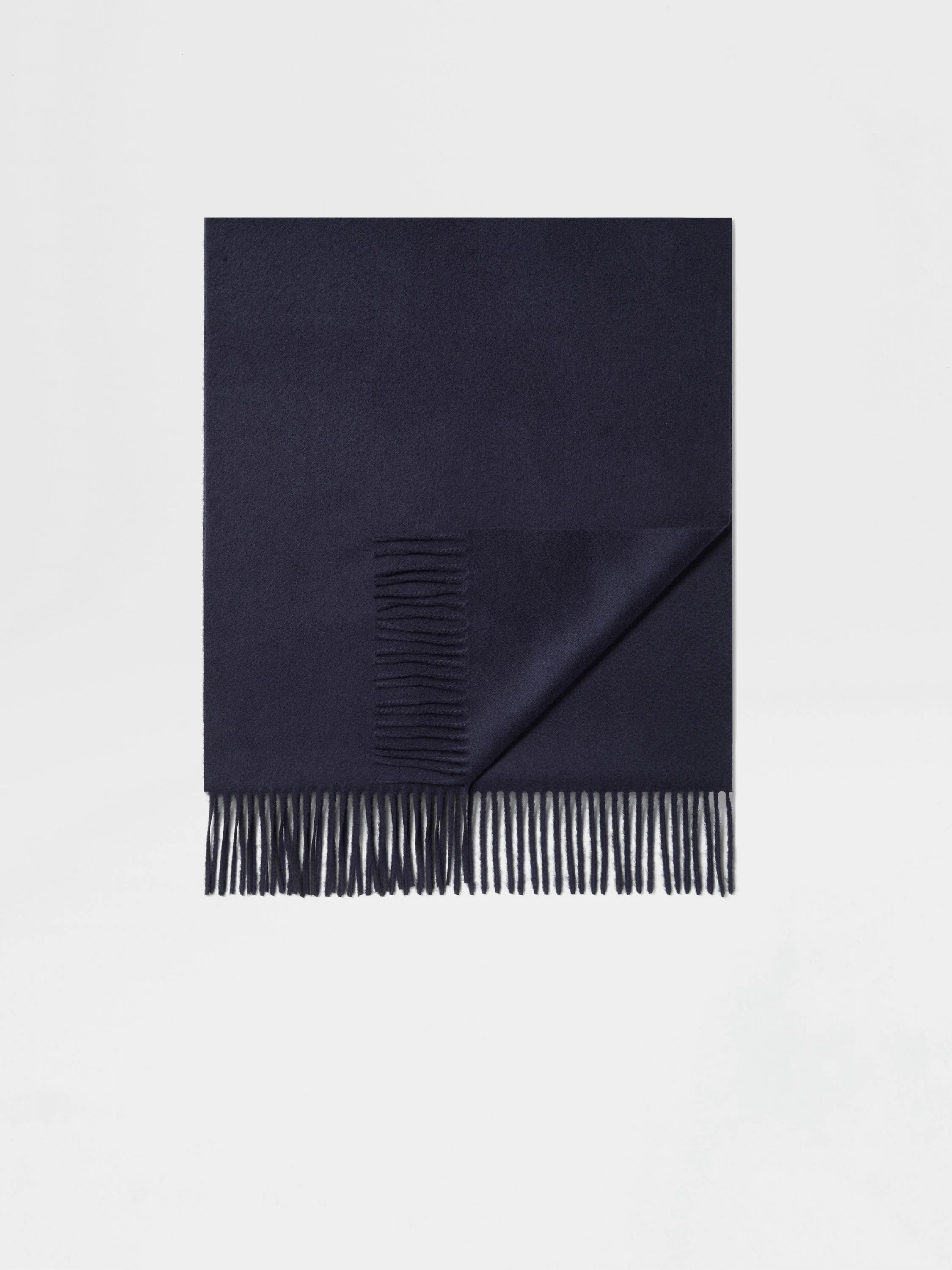 DARK BLUE OASI CASHMERE SCARF - 1
