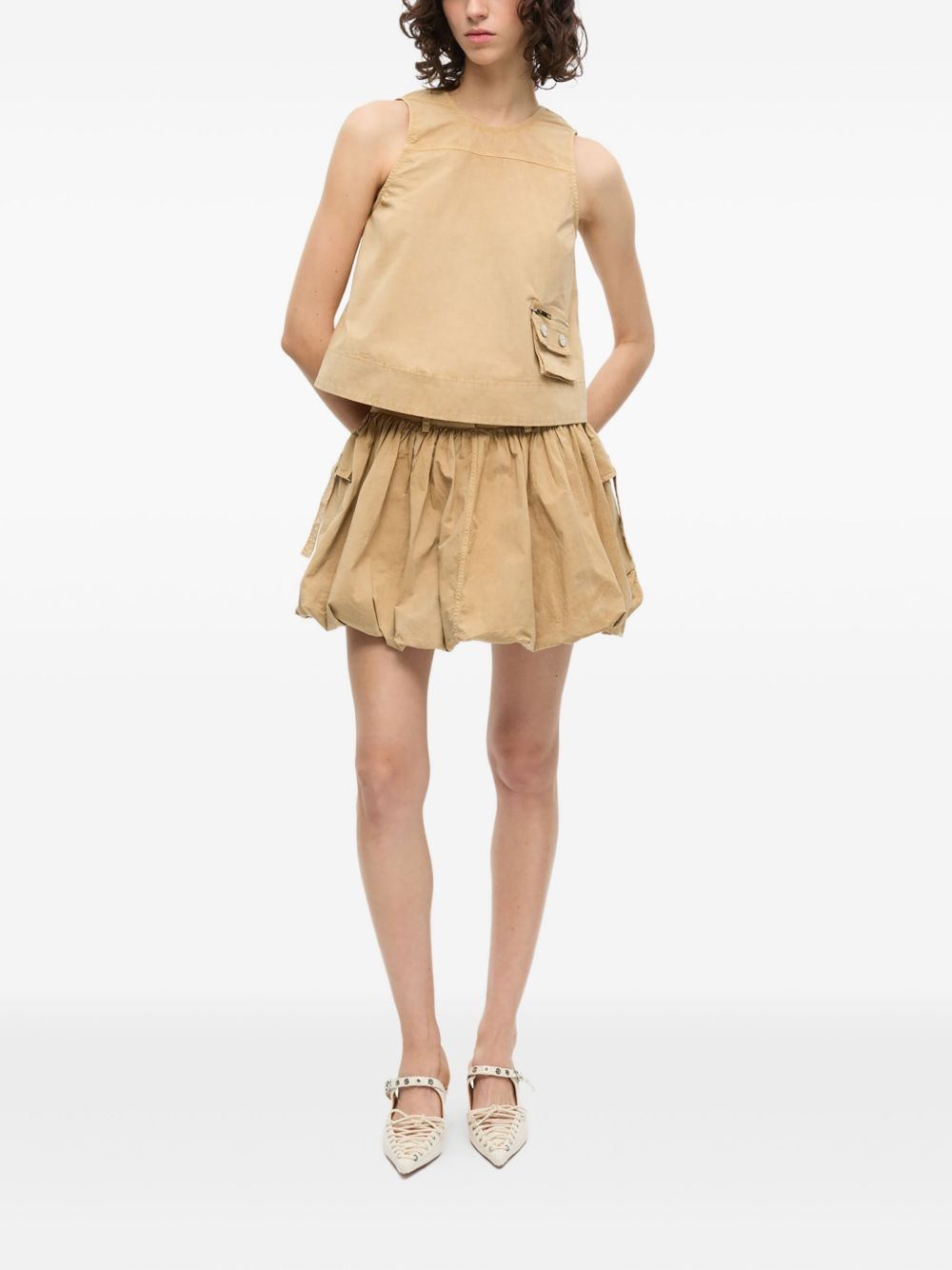 sleeveless cotton top - 2