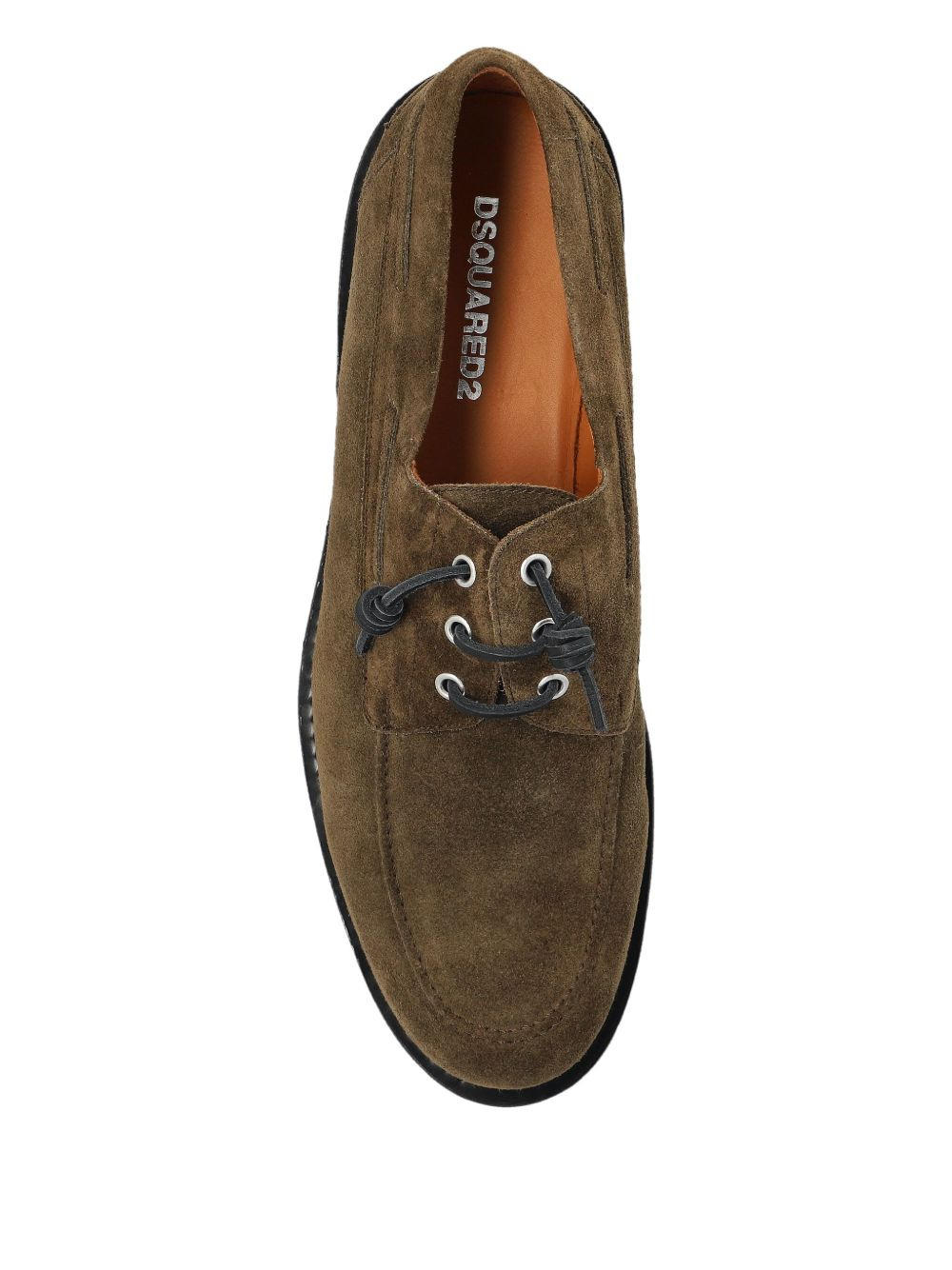 lace-up suede derby shoes - 3