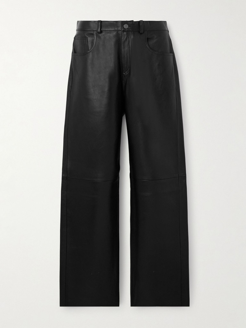 Bonnie leather wide-leg pants Black 1