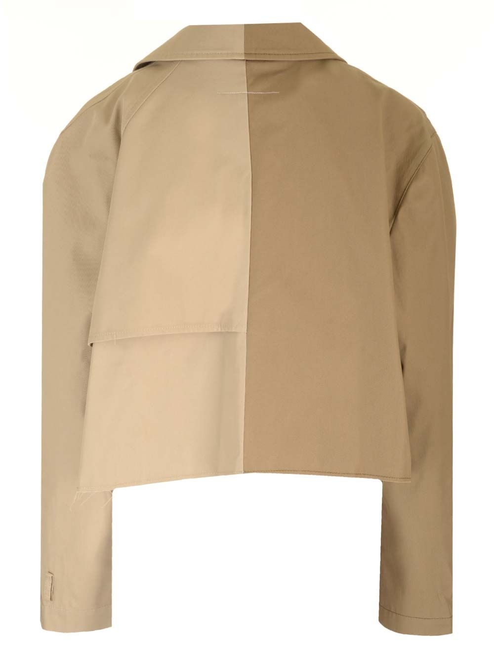 Cropped Trench Coat Jackets Beige - 2