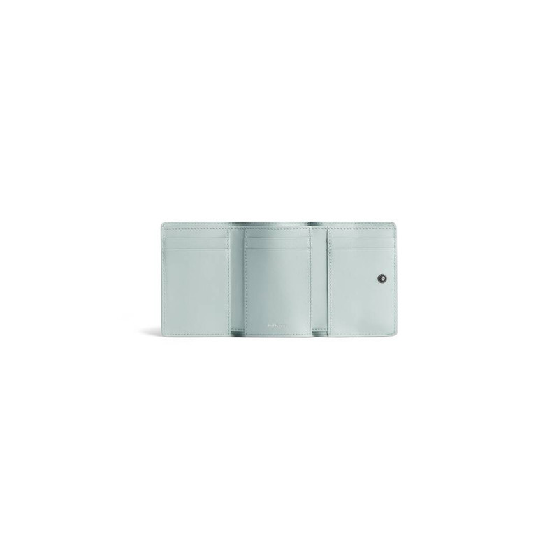 BALENCIAGA Women's Envelope Mini Wallet in Light Blue outlook