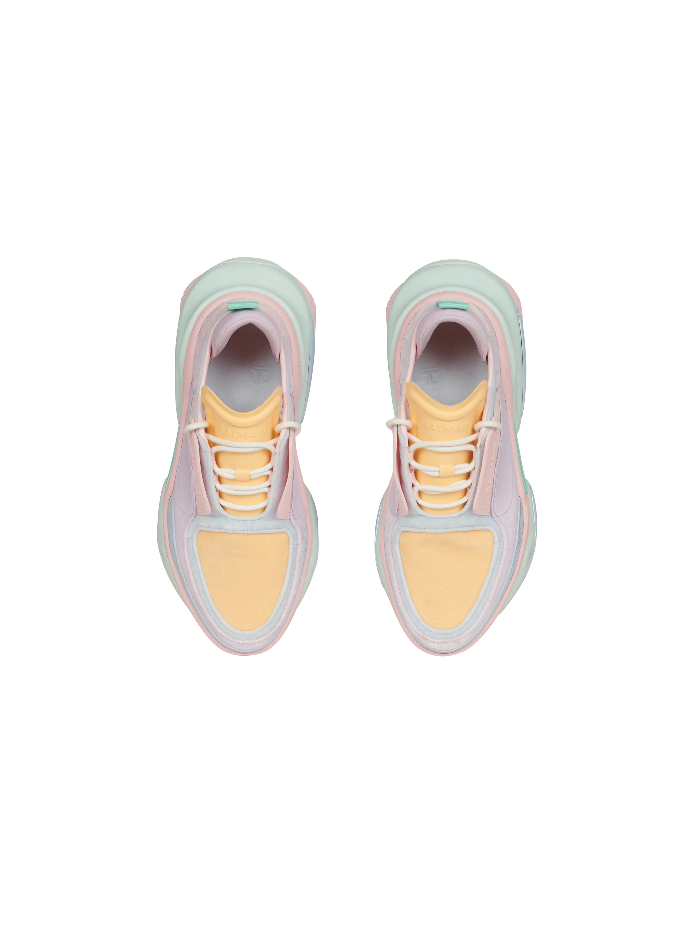 Multicolored velvet B-Bold low-top sneakers - 3