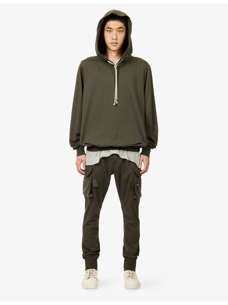 Rick Owens Mastodon Flap-Pocket Cotton-Jersey Cargo Trousers outlook