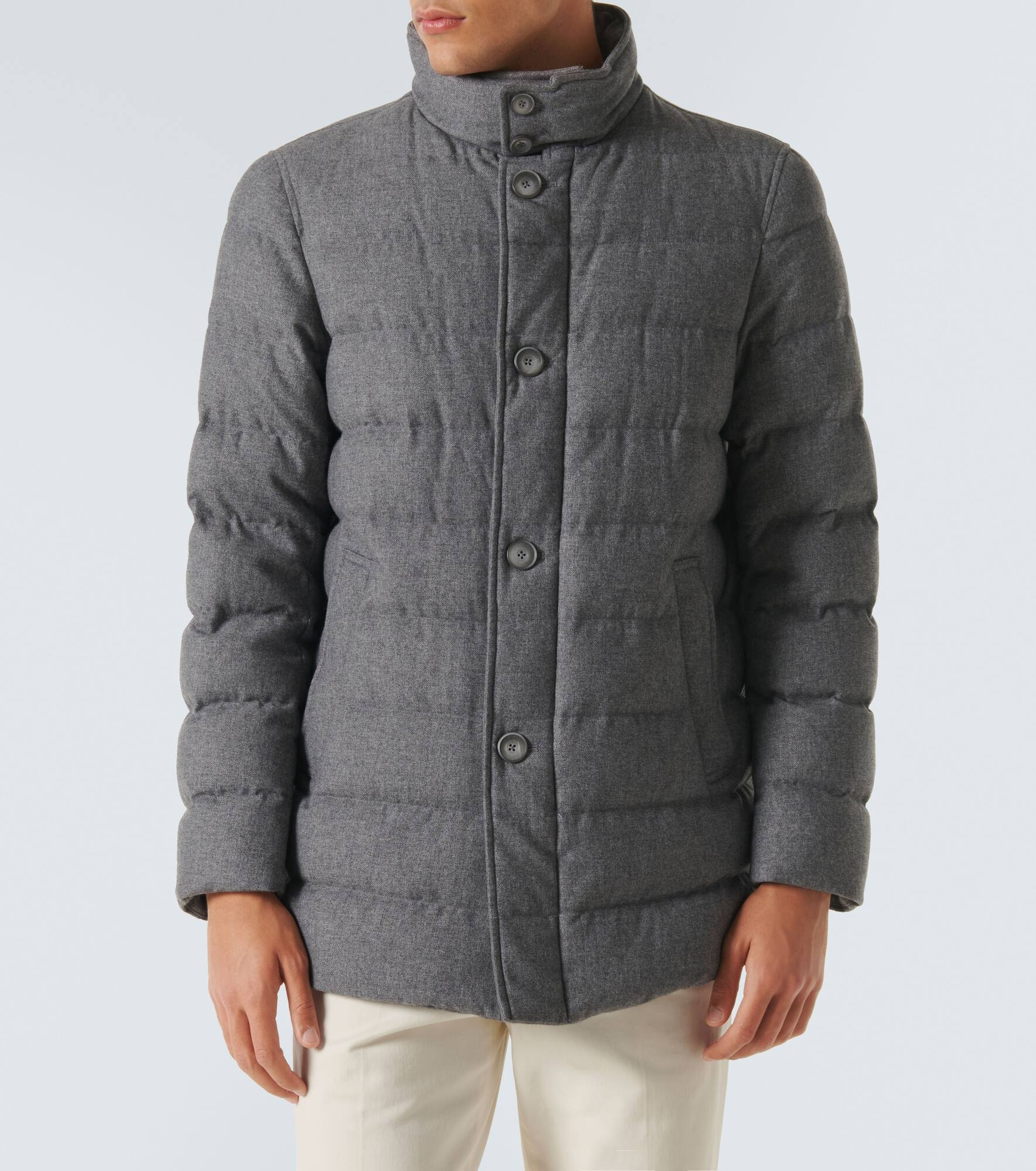 Cashmere-blend puffer jacket - 3