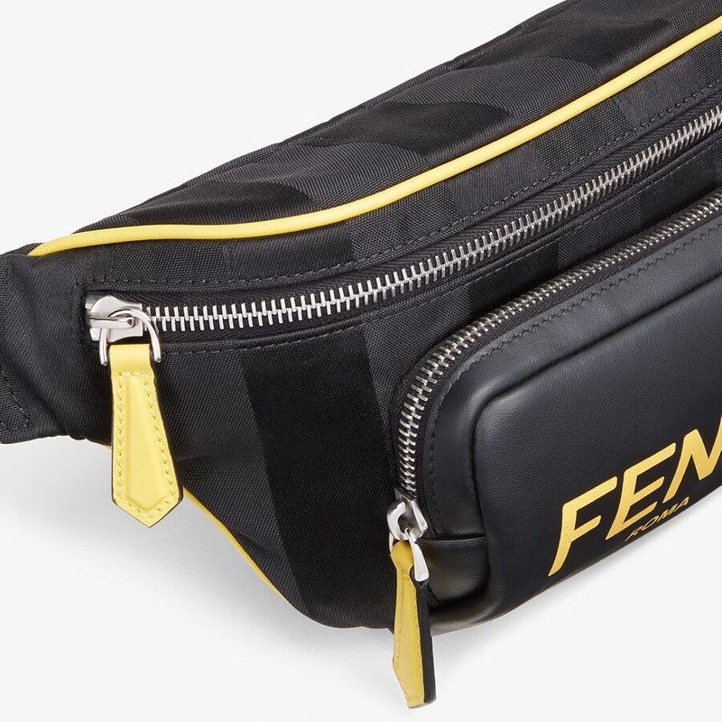 Black nylon belt bag 11