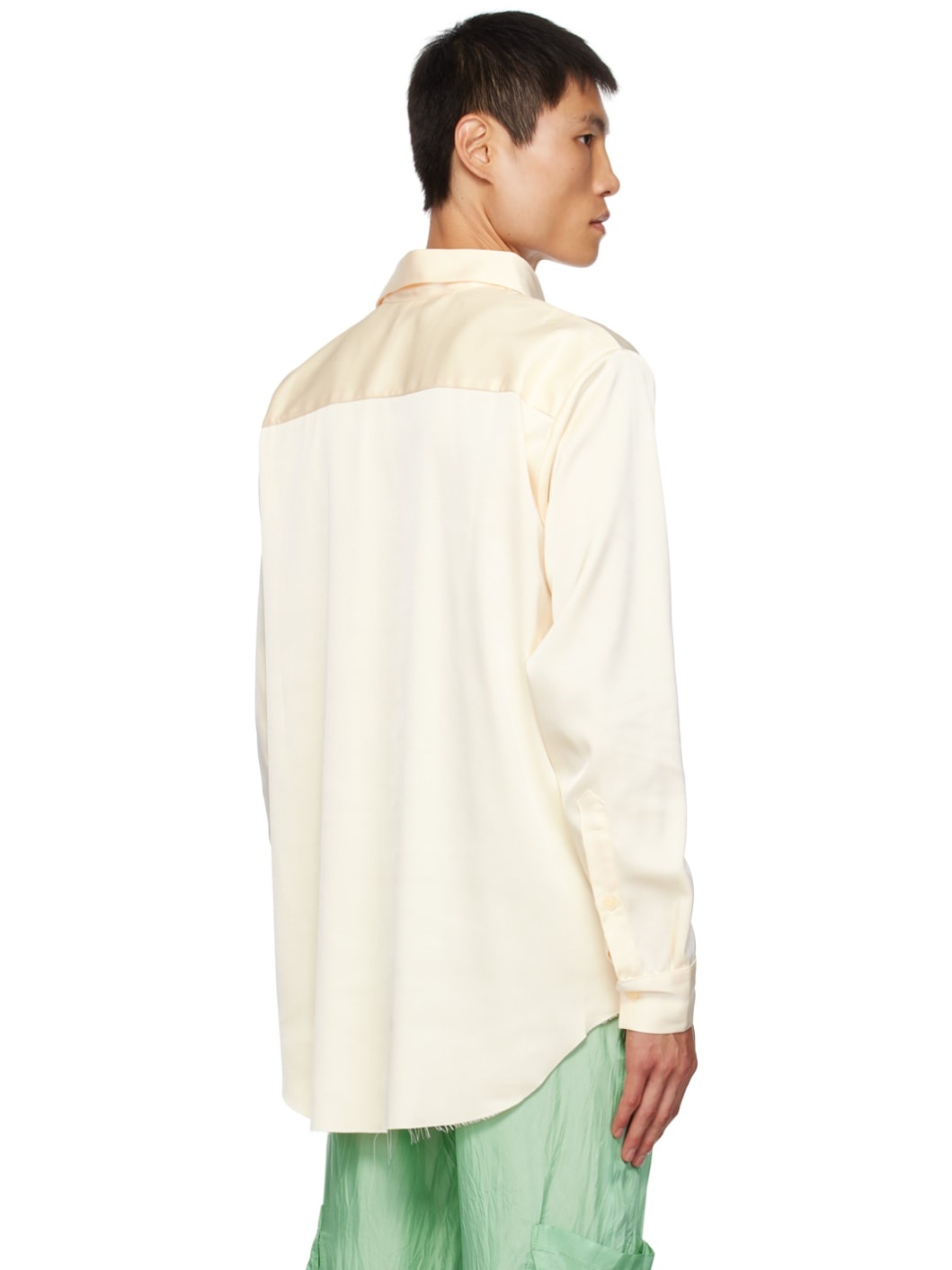 Beige Ruffled Shirt - 3