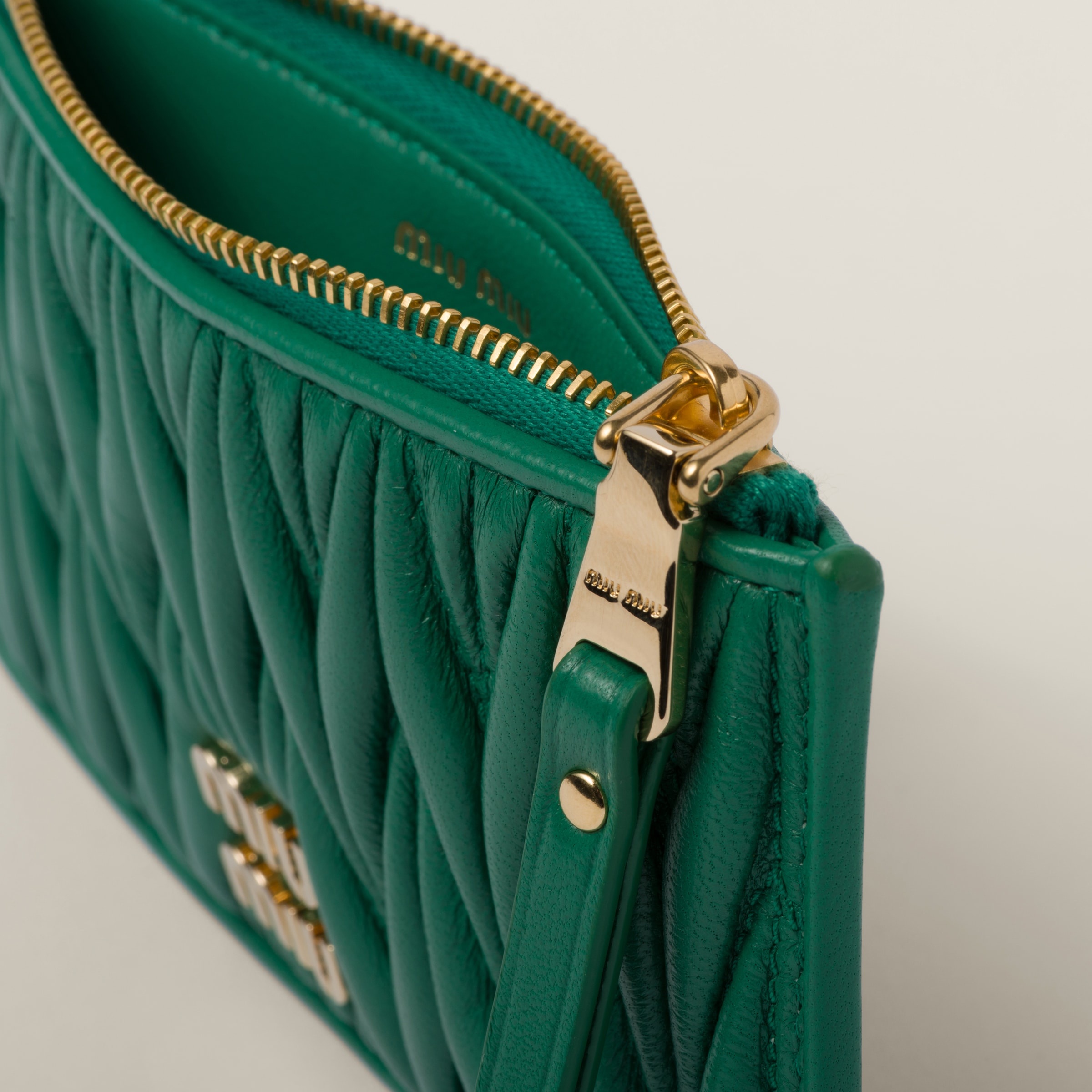Matelassé nappa leather envelope wallet - 2