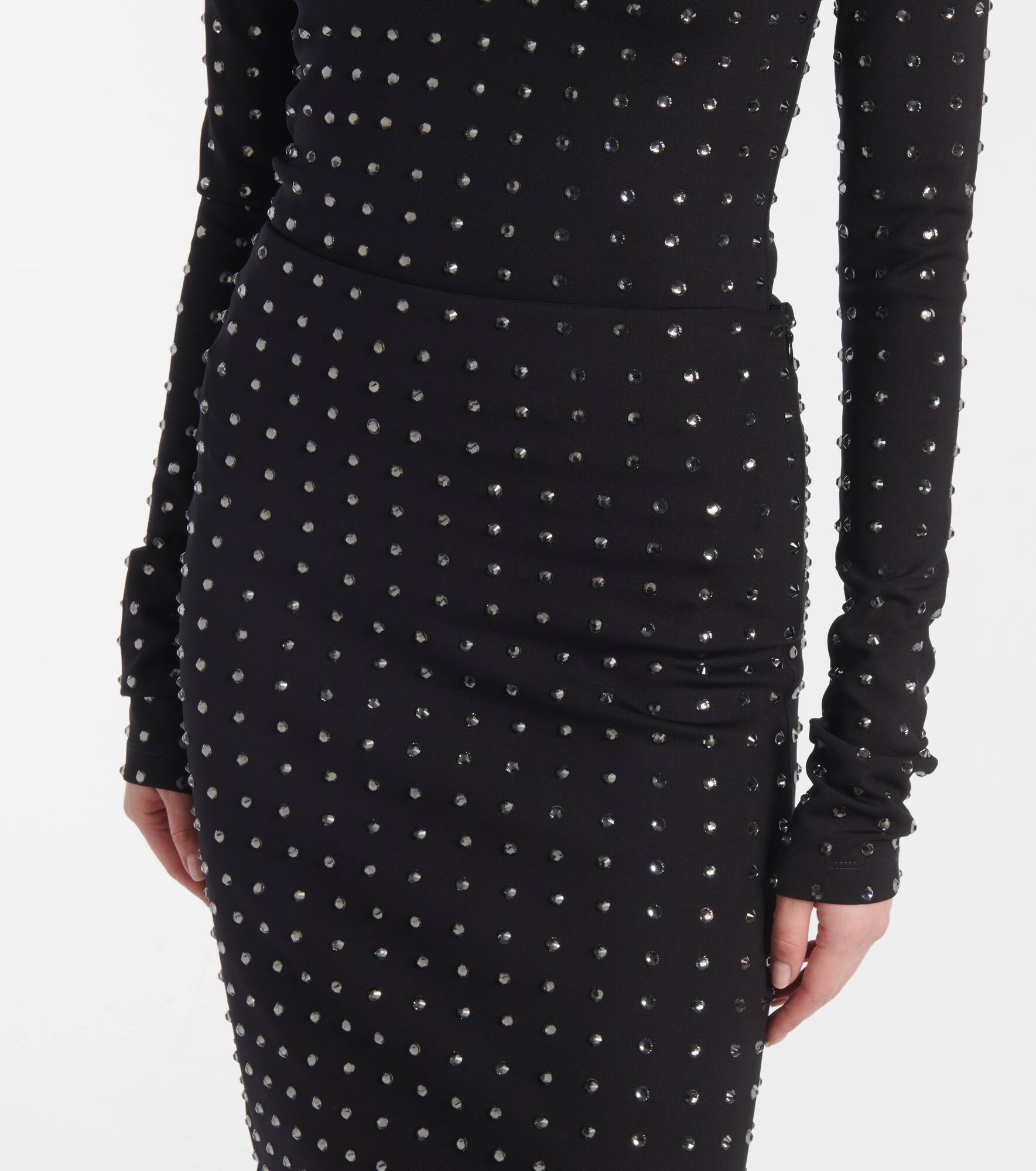 Nome crystal-embellished midi skirt - 4