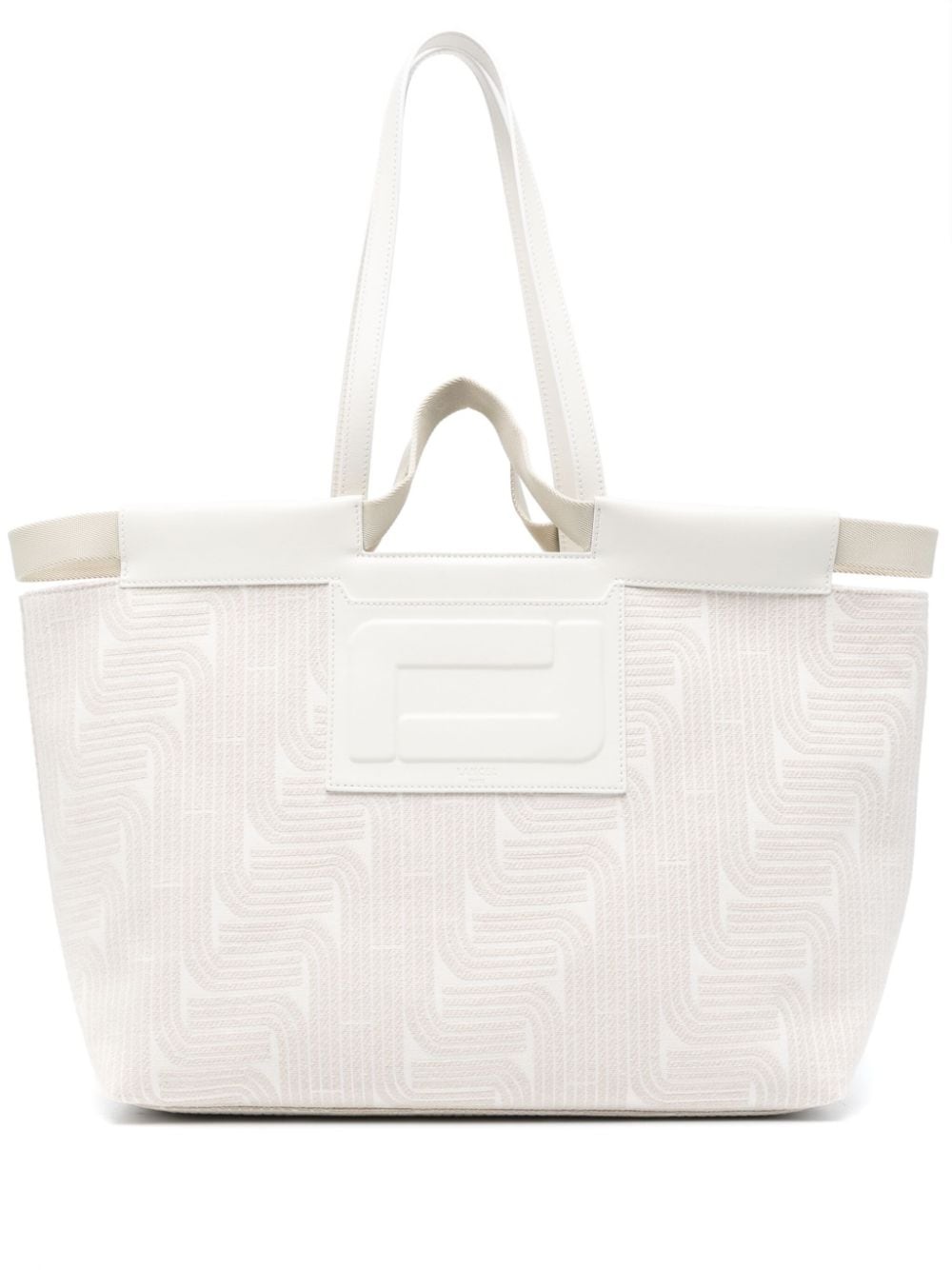 logo-jacquard tote bag - 1