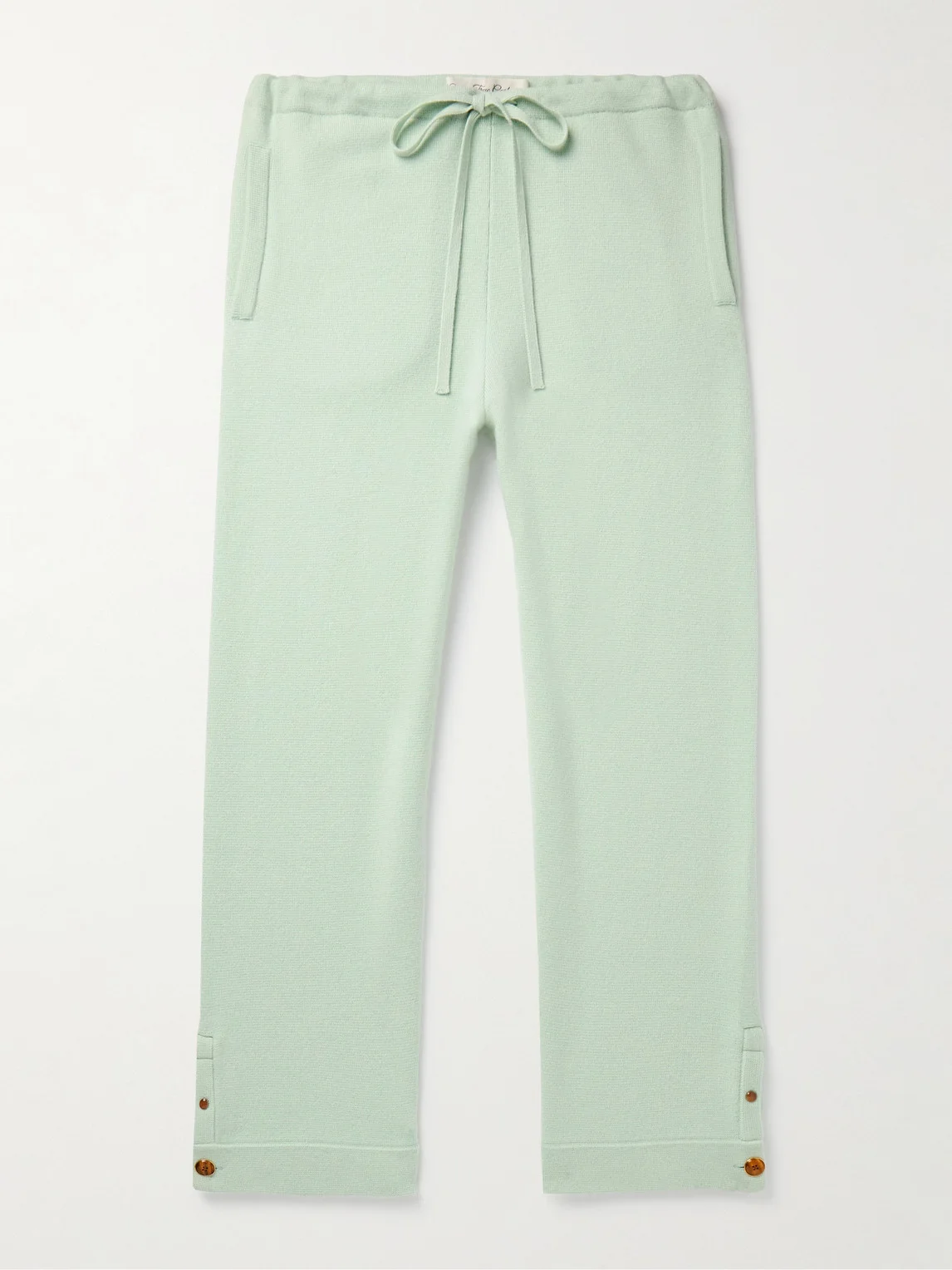 Straight-Leg Cashmere Drawstring Trousers - 1