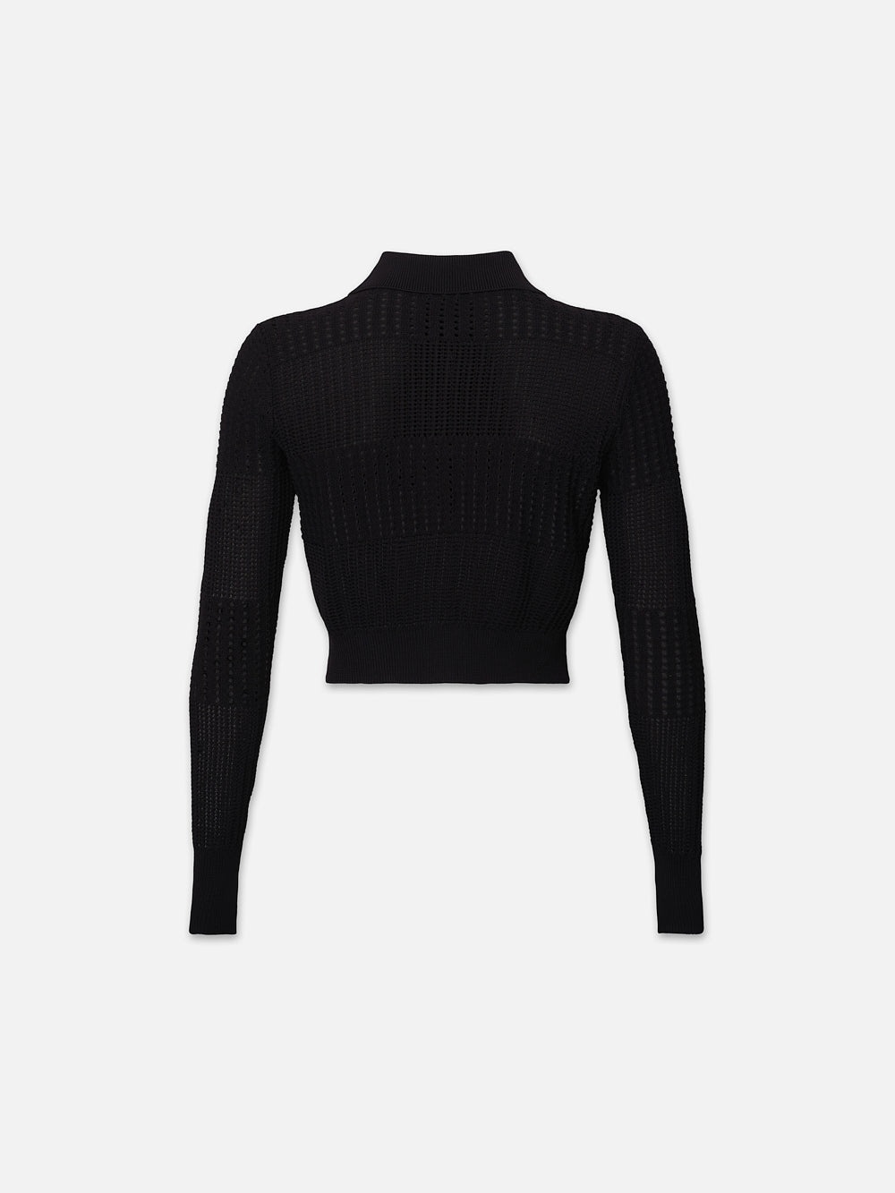 Shrunken Crochet Cardi in Black - 4