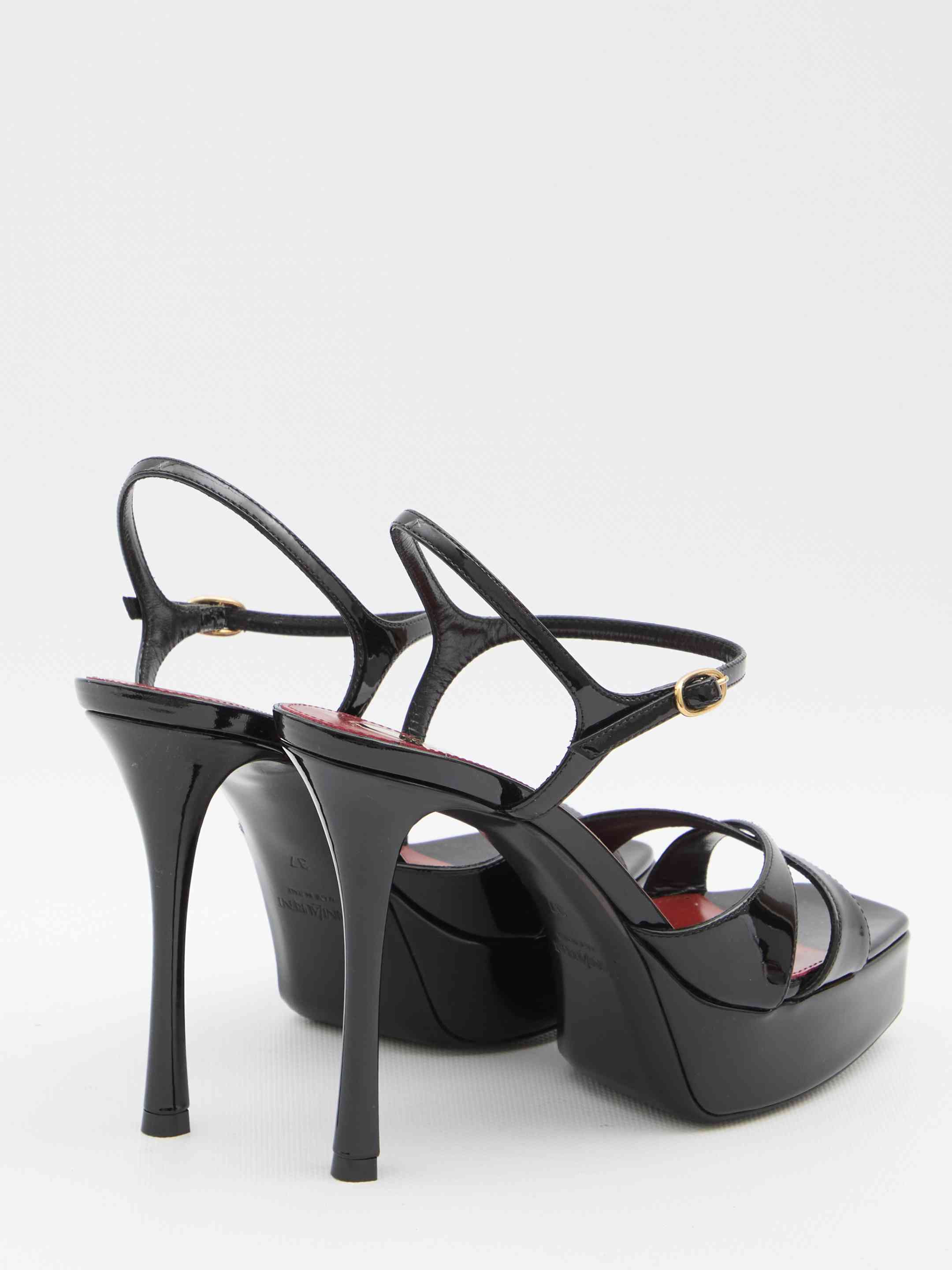 Saint Laurent Women Black Leather Sandals - 3