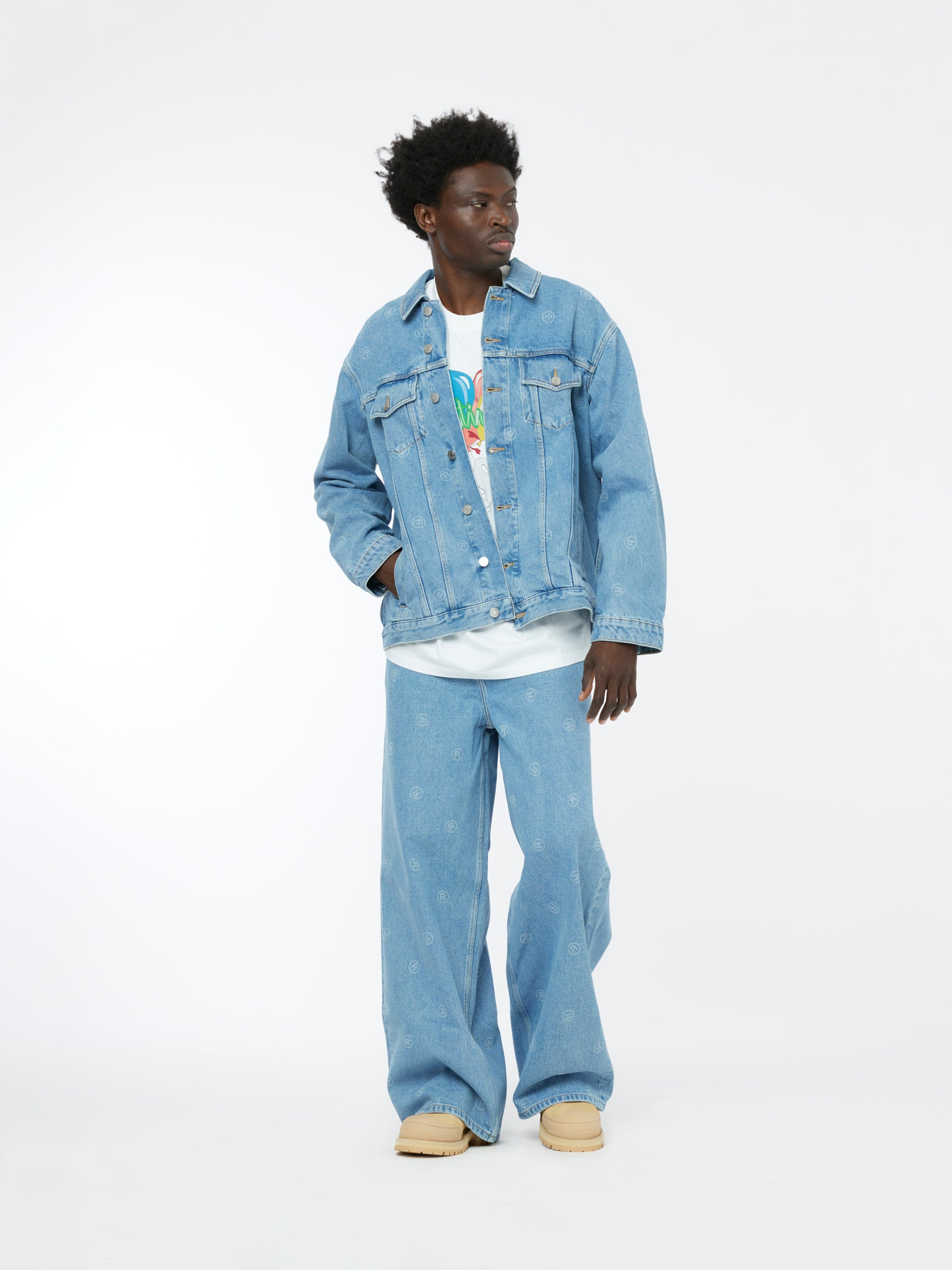 OVERSIZED DENIM JACKET BLUE - 4