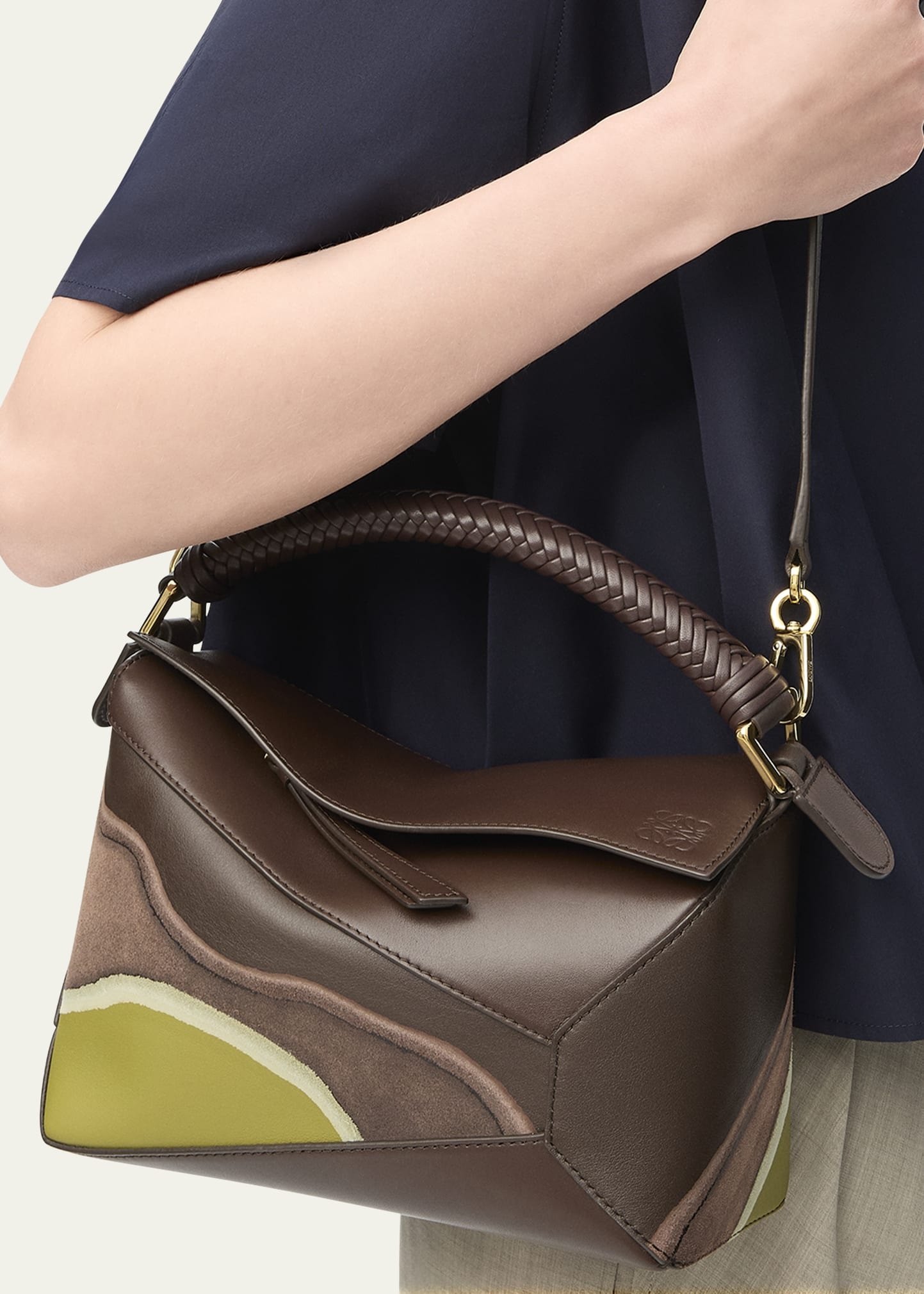 Puzzle Edge Small Top-Handle Bag in Nappa Leather - 2