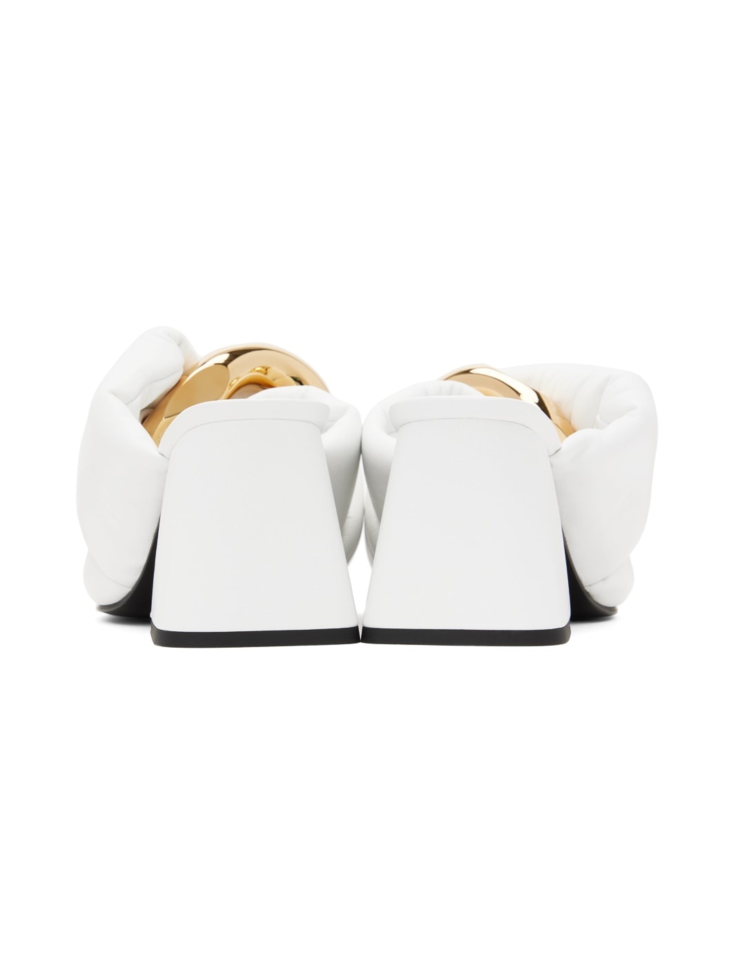 White Chain Twist Mules - 2