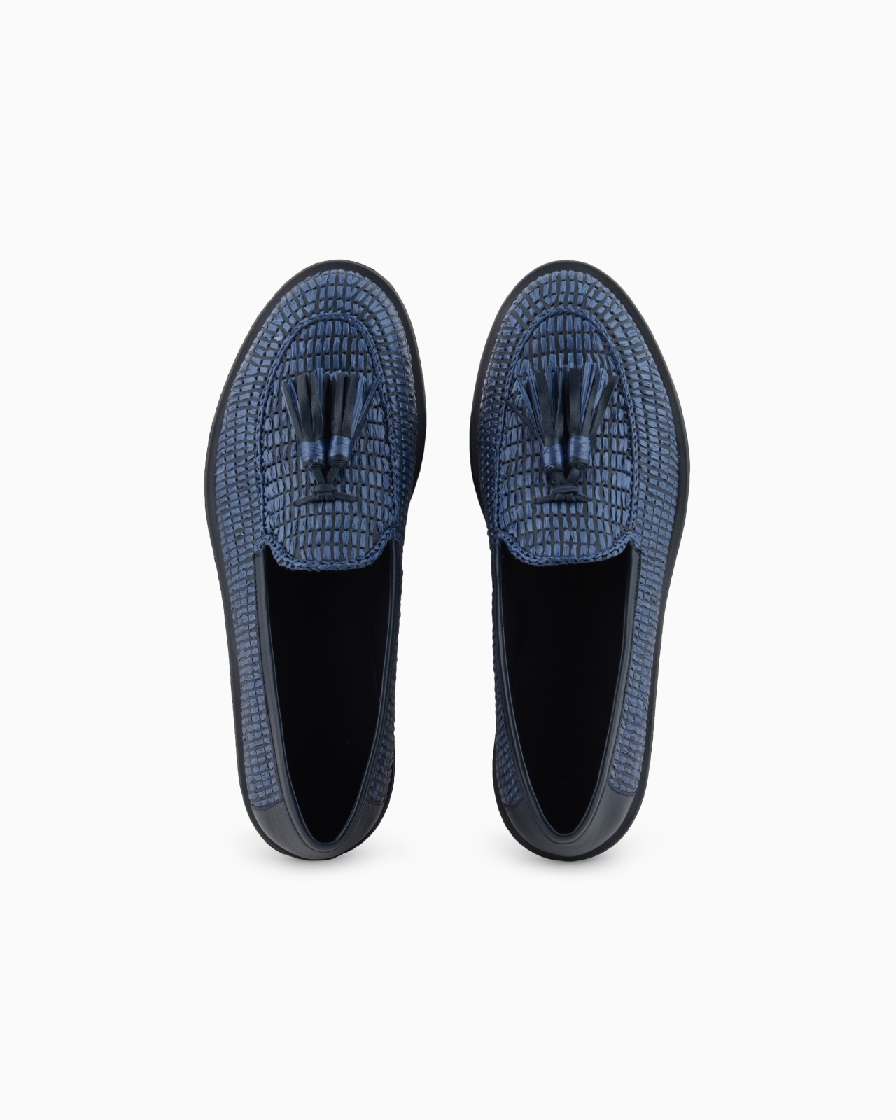 BRAIDED RAFFIA LOAFERS WITH TASSELS - 3
