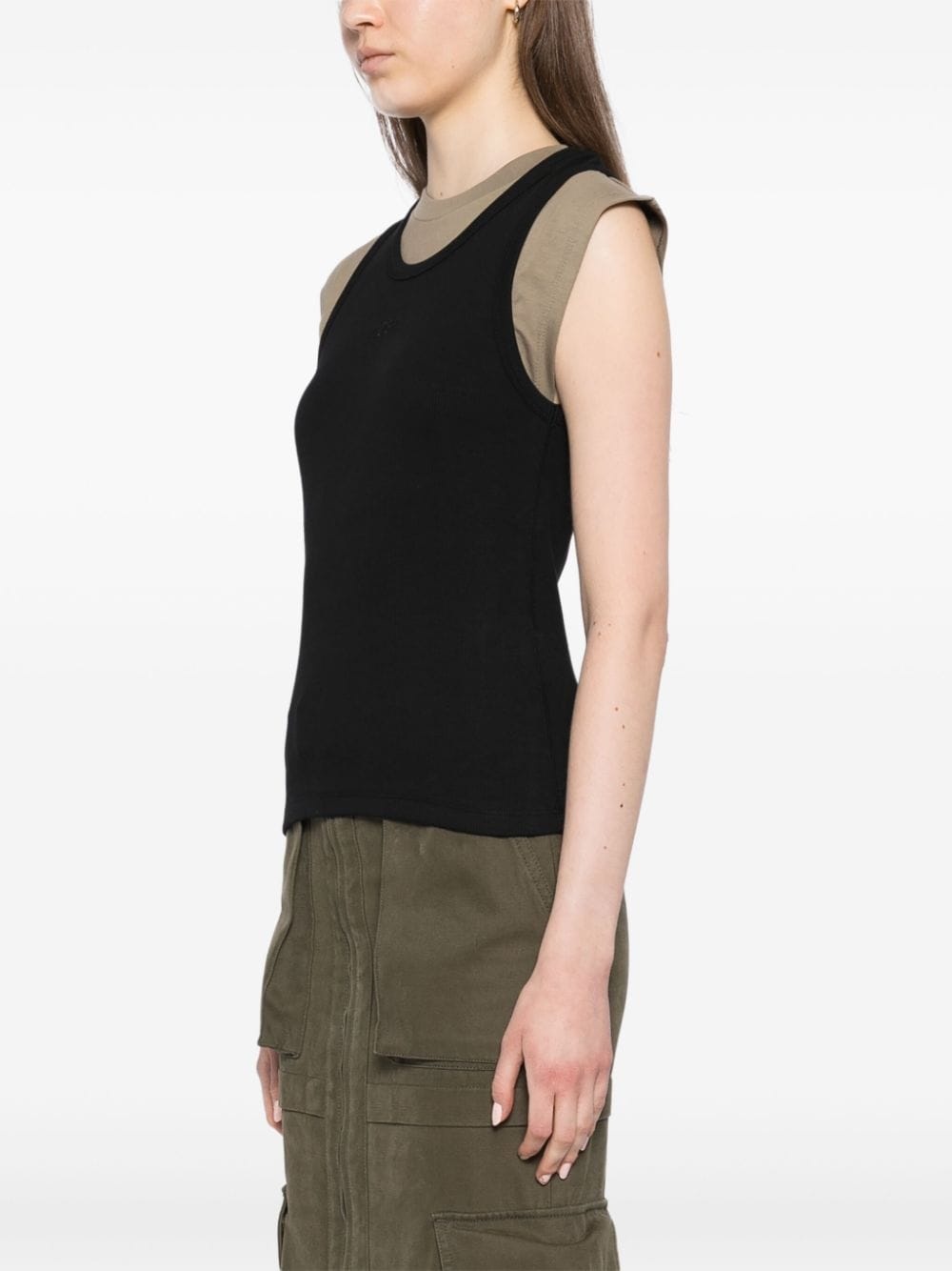 logo embroidery tank top - 3