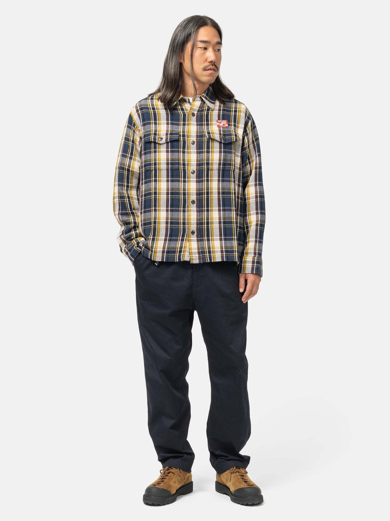 Human Made Check Shirt Navy outlook