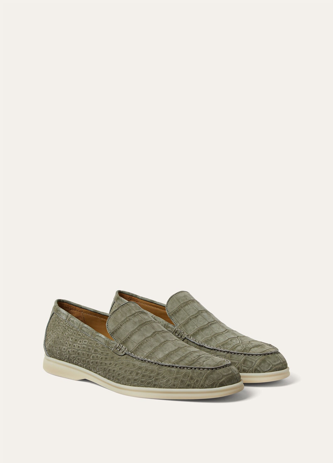 Summer Walk Nabuk Alligator Moccasin - 2