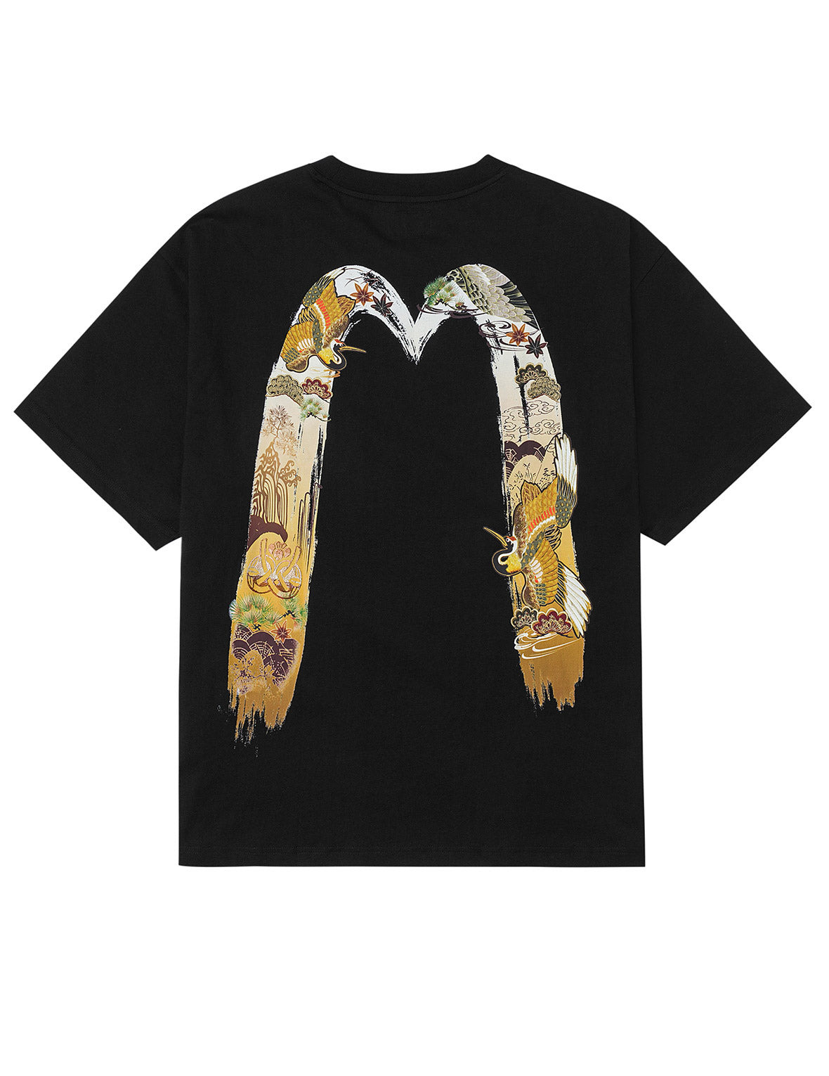 Logo and Crane Soaring Daicock Print Relax Fit T-shirt - 8