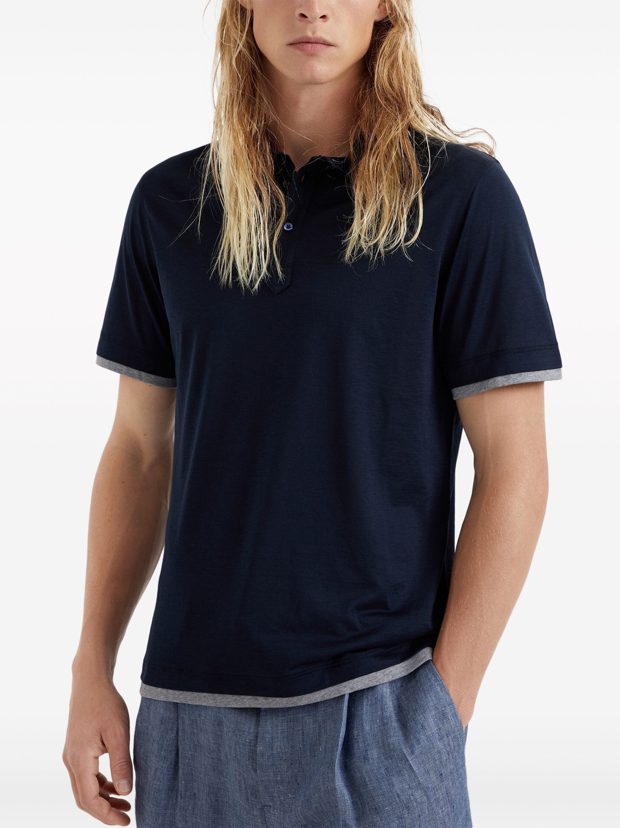 LAYERED-EFFECT POLO SHIRT - 3