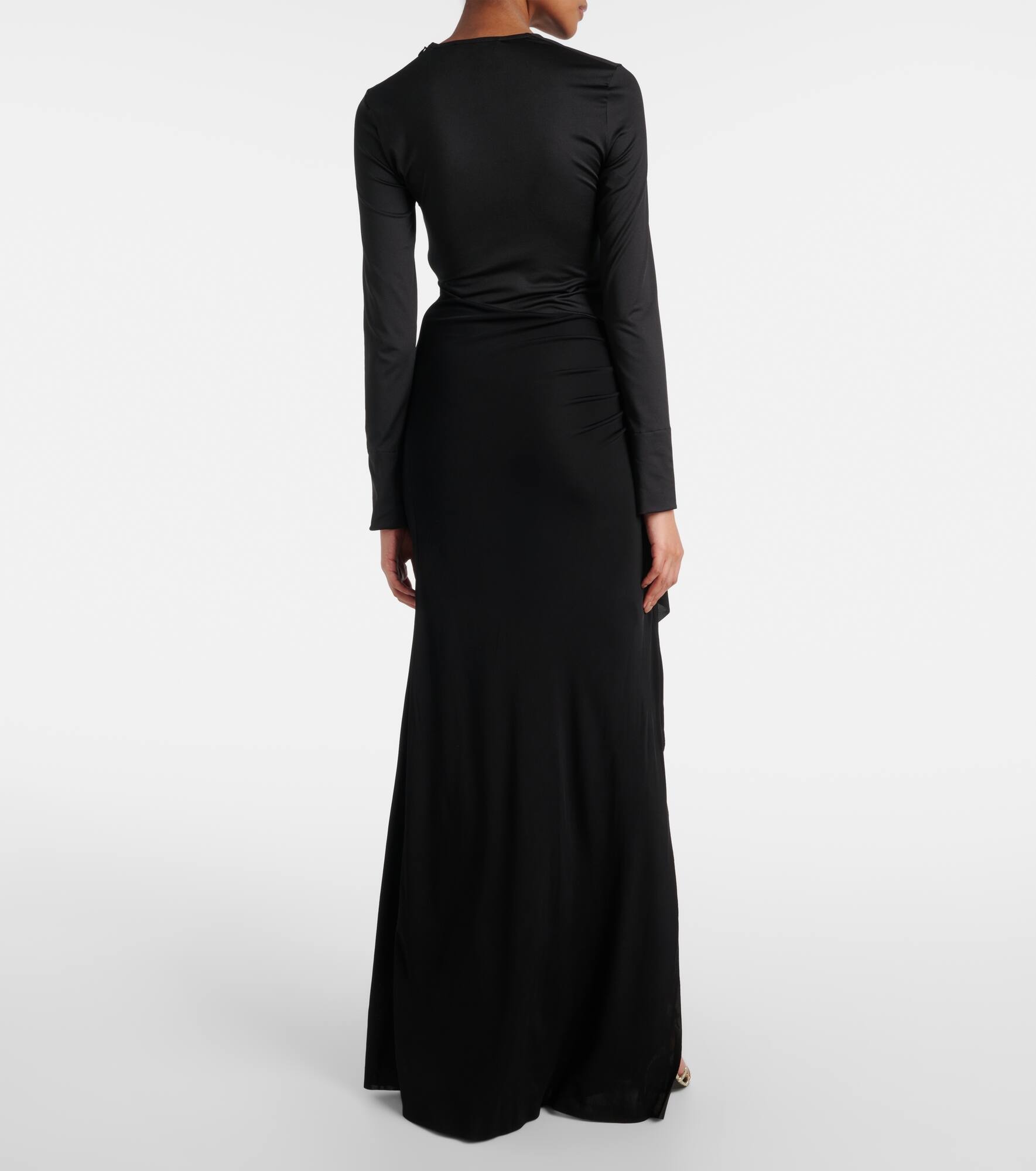 Gathered jersey gown - 3