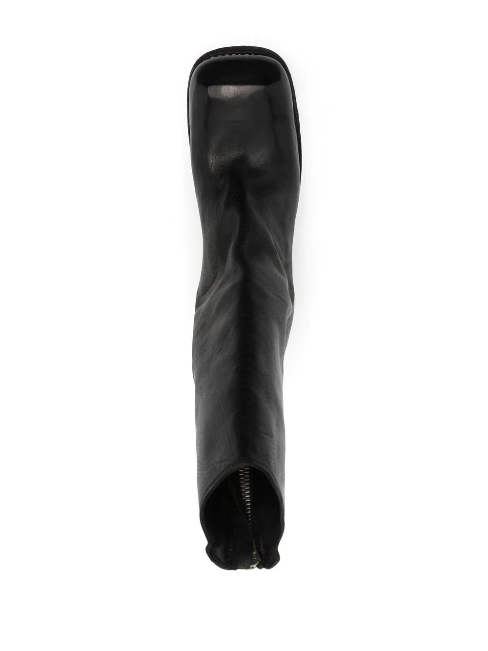 rear-zip horse leather boots - 4