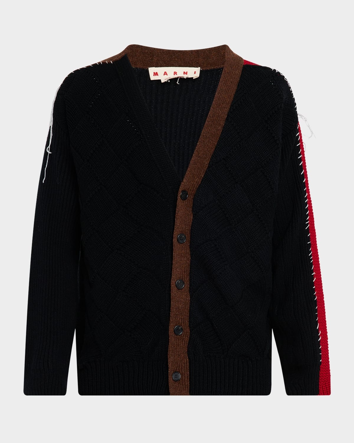 Men's Wool Mix Knit Cardigan - 1
