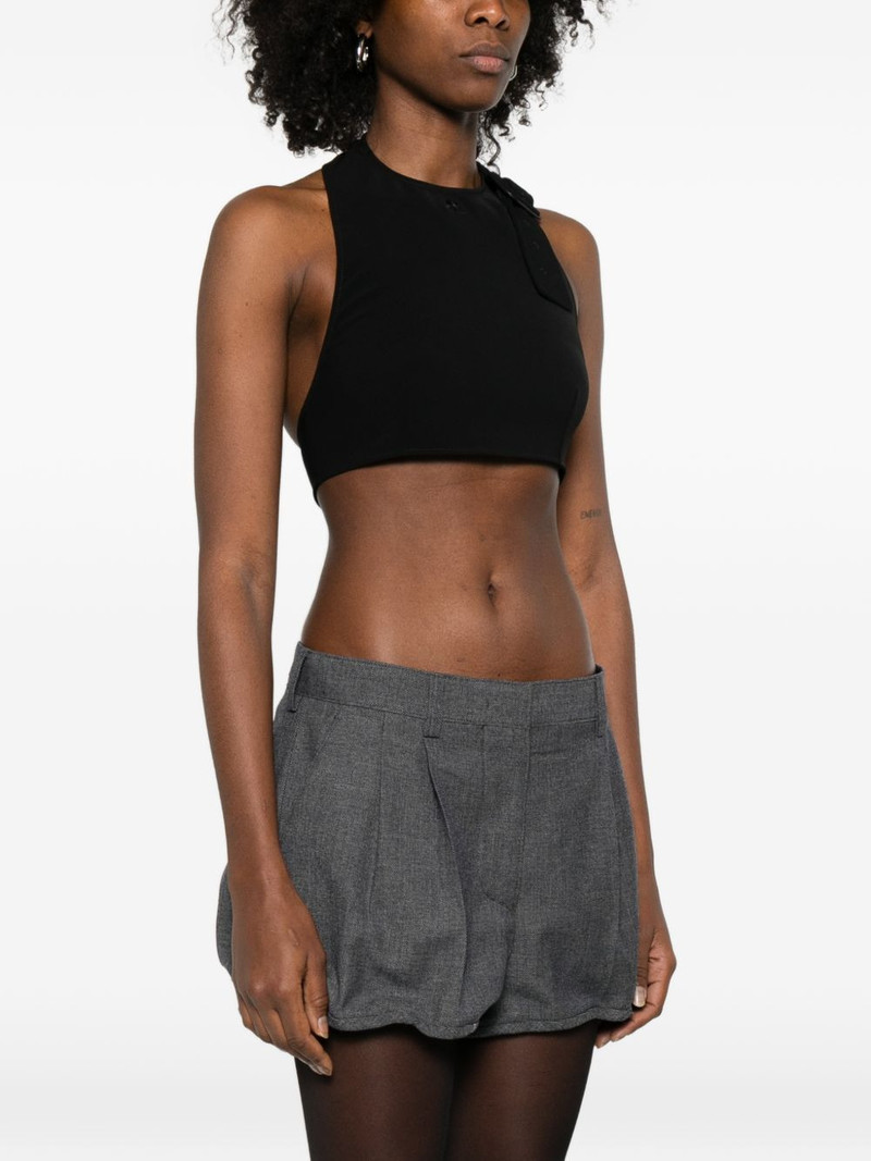 buckle-detail crop top 3