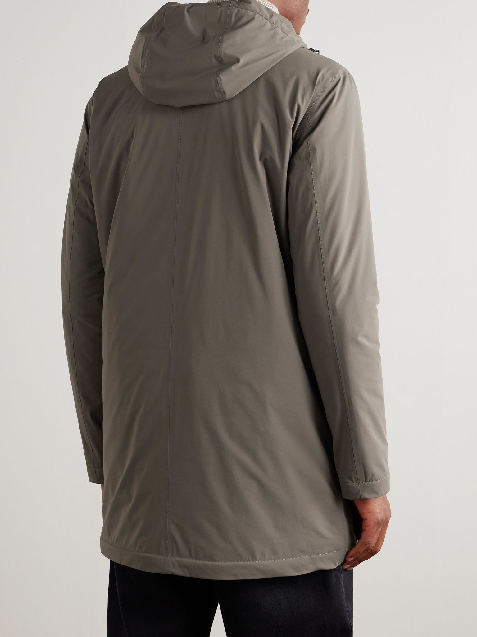 Padded Shell Hooded Parka Taupe - 3