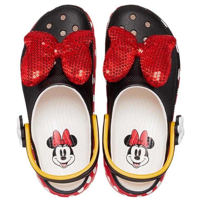 (WMNS) Crocs x Minnie Mouse Classic Platform Clogs 'Black Red White' 209896-100 - 4