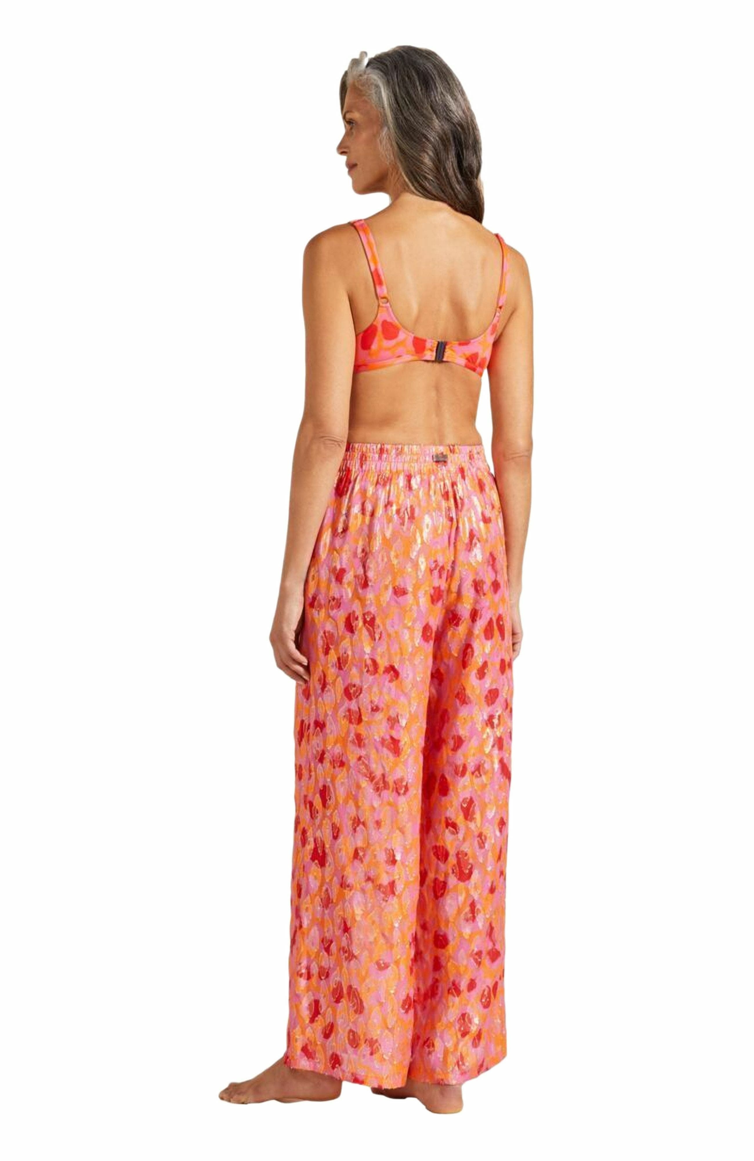 Vilebrequin Women's New Leopard Large Silk Pants in Abricot at Nordstrom - 2