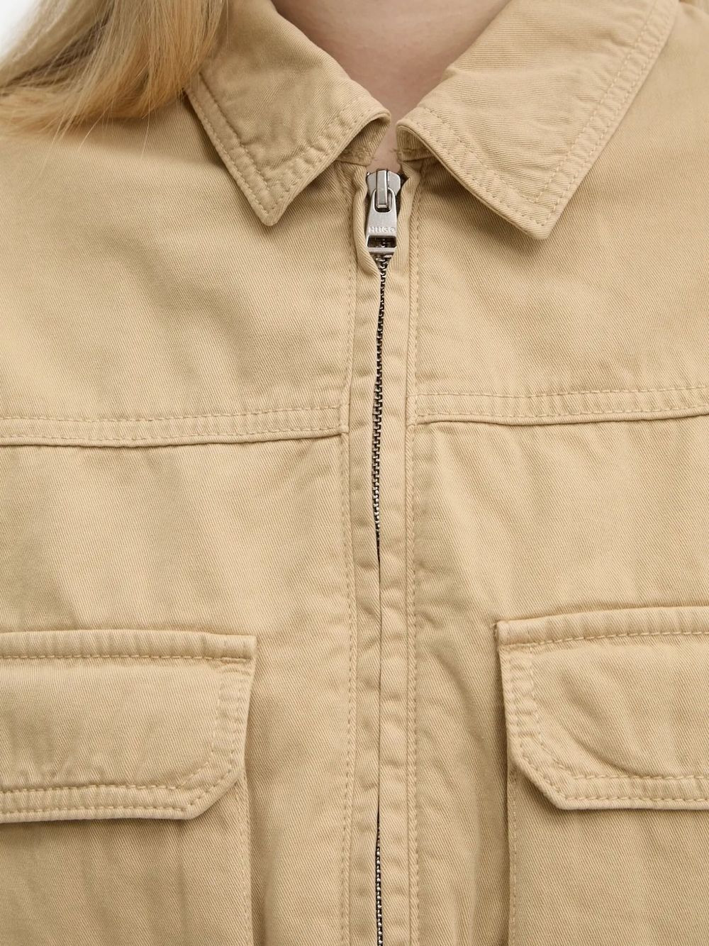 zip-front cotton jacket - 4